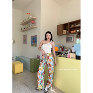 Fruity Printed summer pant กางเกงขายาวใส่ไปทะเลหน้าร้อน