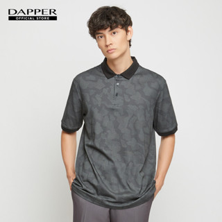 DAPPER เสื้อโปโล Camouflage Print สีเทาเข้ม (KPA1/516RP)