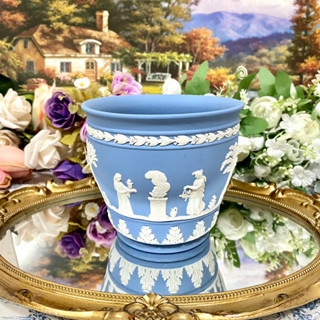 Wedgwood Jasperware Pale Blue Vase Planter แจกัน กระถาง