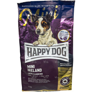 HAPPY DOG Mini Ireland สำหรับสุนัขโตพันธุ์เล็ก สูตรเนื้อกระต่ายป่าและปลาแซลมอน