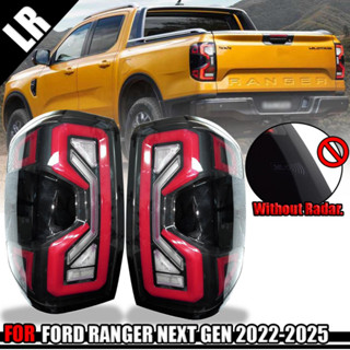 ไฟท้ายแต่ง LED รุ่น ฟอร์ด เรนเจอร์ FORD RANGER NEXT GEN ปี 2022 2023 โคมดำ หน้าใส 1 คู่ รวมชุดสายไฟ *สินค้าพร้อมส่ง*