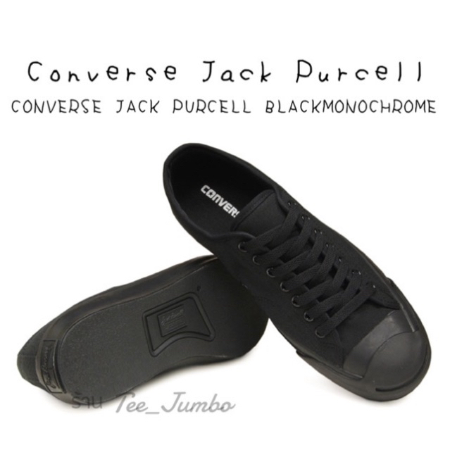รองเท้า CONVERSE JACK PURCELL BLACKMONOCHROME 🌲🔥 สินค้าพร้อมกล่อง รองเท้าสีดำล้วน