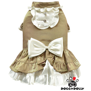 Pet clothes -Doggydolly  เสื้อผ้าแฟชั่น น้องหมาน้องแมว ชุดกระโปรง Dress แขนกุด  D670  ขนาด1-9โล