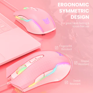 ONIKUMA CW905 RGB Gaming Mouse เมาส์เกมมิ่ง ออฟติคอล ความแม่นยำสูงปรับ DPI 800 - 6400 มีแสงไฟ RGB
