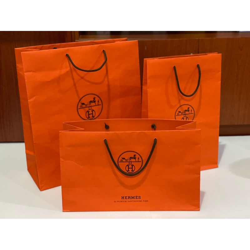 NEW ถุงกระดาษ Hermes ของแท้ ถุงแบรนด์เนม ถุงกระดาษ