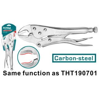 Total คีมล็อคปากโค้ง 7 นิ้ว รุ่น THT190703 ( Curved Jaw Locking Plier ) คีมล็อก