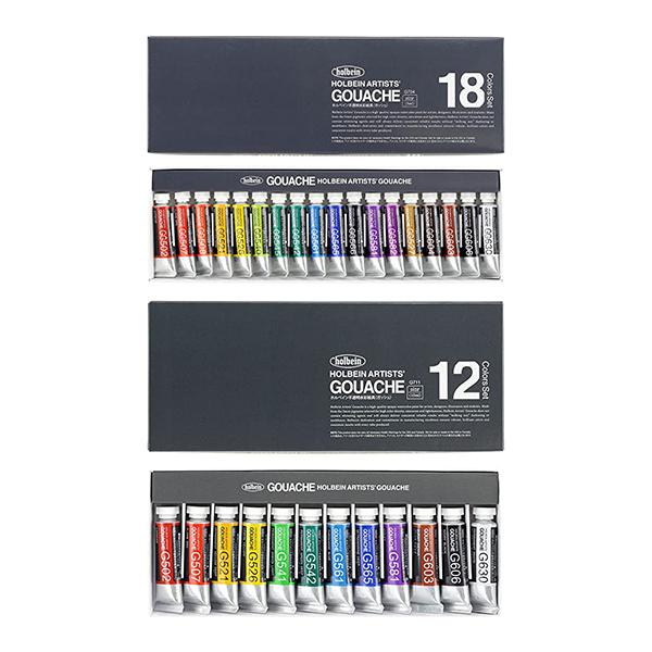 Holbein Art Materials 003702 Holbain Opaque watercolor paint Gouache 12 color set G702 5ml No. 2