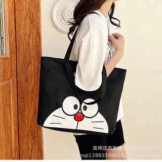 (พร้อมส่ง!) กระเป๋าผ้าแฟชั่น ผ้ามินิมอล เนื้อผ้าดี สะพายข้าง วินเทจ มีซิป (ใบใหญ่)