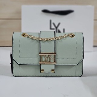 พร้อมส่ง กระเป๋าสะพายข้างเเละคล้องไหล่ LYN  crossbody bag รุ่นเเม่อั้ม ทรงเหลี่ยม 6 สี มีหนังรองบ่า ดีเทลเรียบหรู