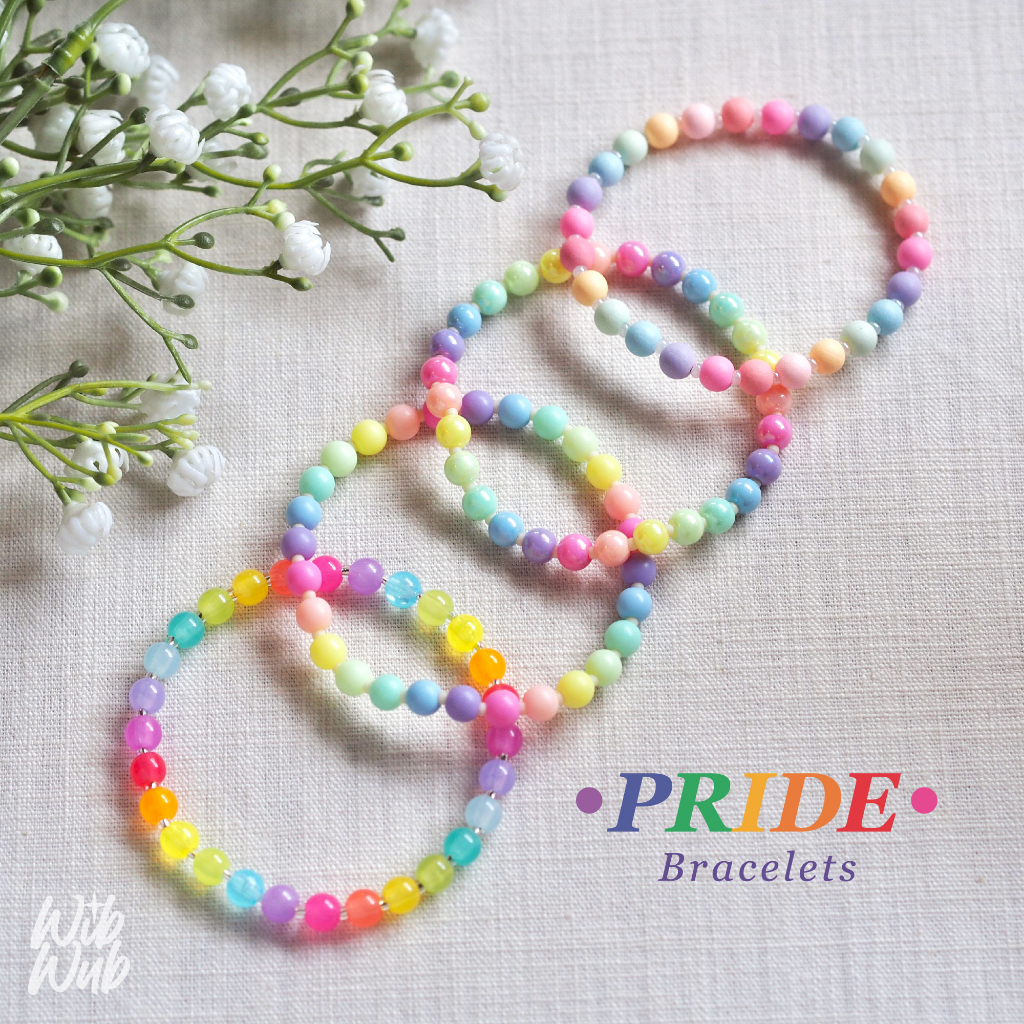 PRIDE สร้อยข้อมือ/กำไล ลูกปัดสีรุ้ง