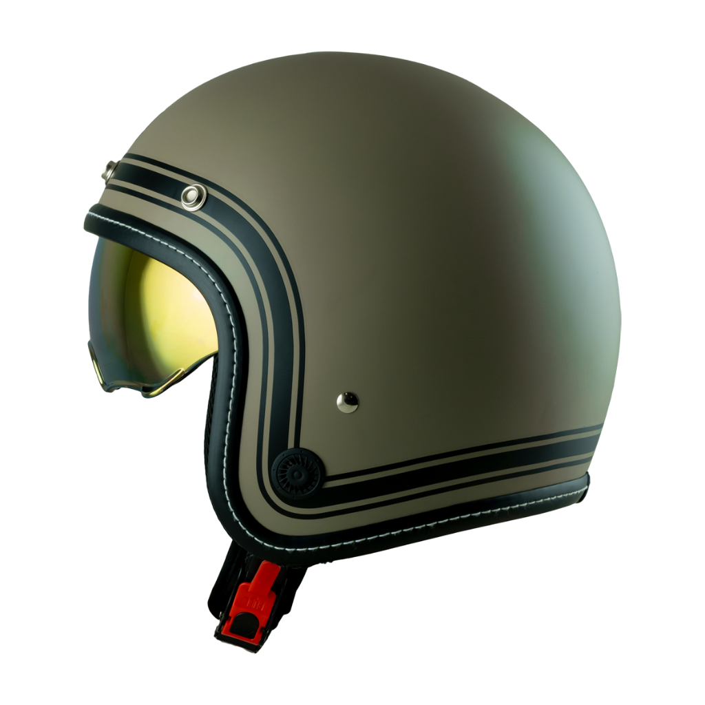 หมวกกันน็อควินเทจ INDEX ID CR-400 แถมฟรีผ้าบัฟ มีแว่นในตัว มีมอก หมวกกันน็อค คลาสสิค cr400