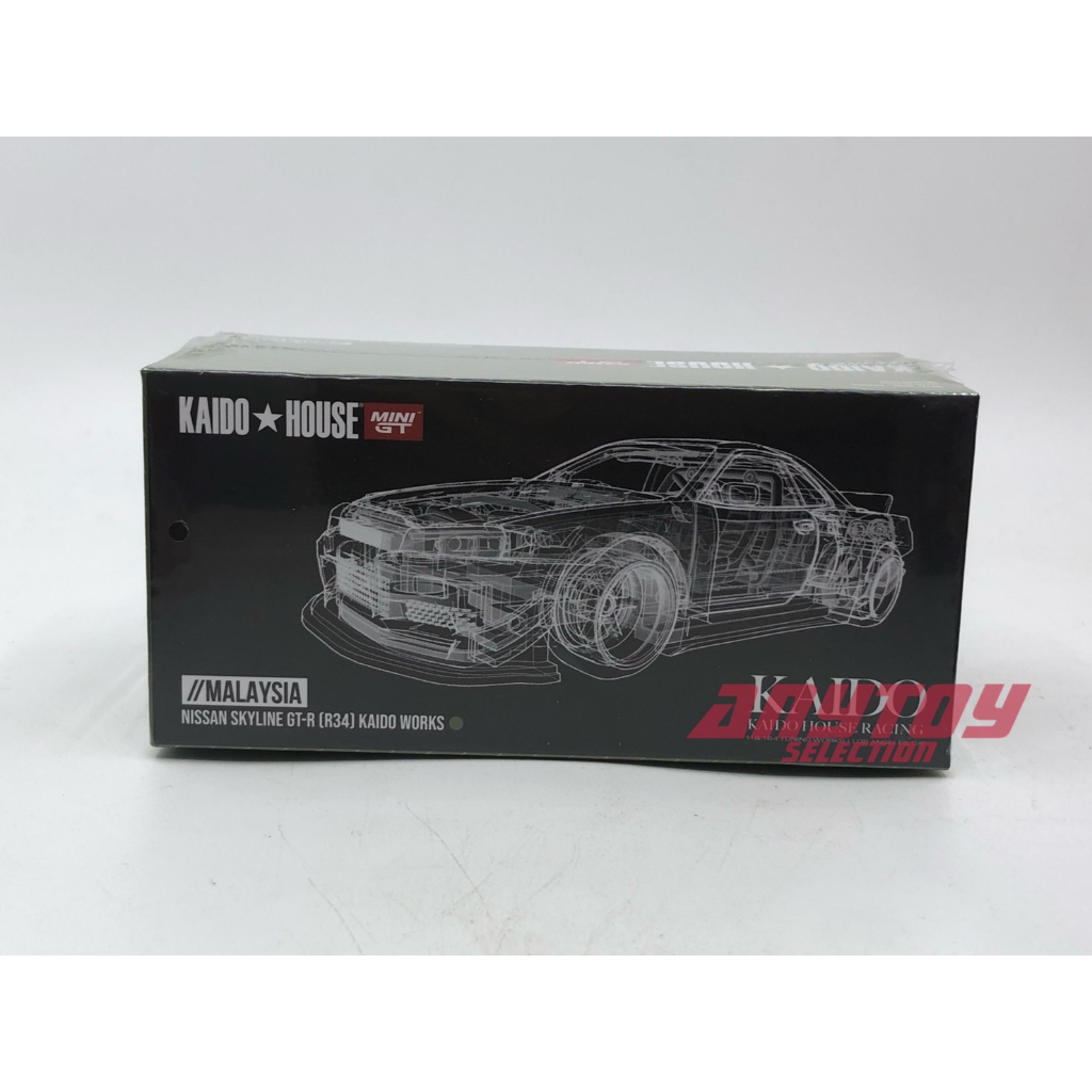 KAIDO HOUSE x Mini GT Skyline GT-R R34 Kaido MDX 2023 Exclusive KHMG058 GTR 1:64 Diecast Scale Model