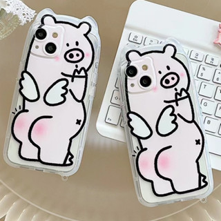 🎁ส่งของขวัญ🎁เคสไอโฟน สำหรับ 11 14 for iPhone Case 13 12 Pro Max  ตลก น่ารัก แฟชั่น หมู กันกระแทก เคสนิ่ม เคสโทรศัพท์