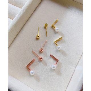 319-goodgift_station-pearl earrings 925 silver needle ต่างหูมุก