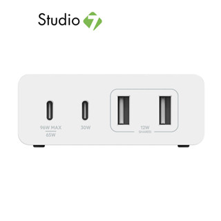 หัวชาร์จ Belkin Dual GaN Charger 180W with 2M. Power Cord (WCH010dqWHJP) White by Studio7