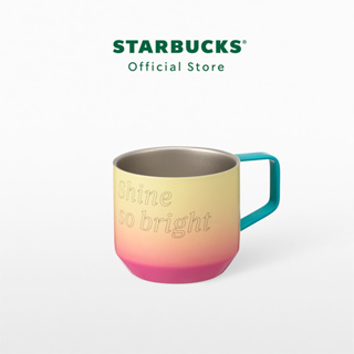 Starbucks Stainless Steel Gradient Yellow To Pink Mug 11.5oz. แก้วน้ำสตาร์บัคส์สแตนเลสสตีล 11.5ออนซ์ A11142333