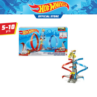 Hot Wheels Loop &amp; Launch Playset ฮอตวิว รางตีลังกา และเครื่องส่งแรง (GRW39 CH)