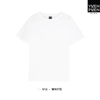 YuenPuen ยืนพื้น เสื้อยืดคอกลม รวมสี ไม่ยืด ไม่ย้วย ไม่ต้องรีด เสื้อยืดสีพื้น