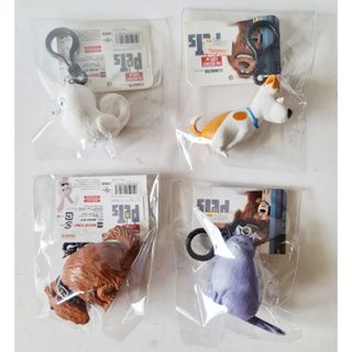 ของสะสมอนิเมะ The Secret Life of PETS Mascot Strap Keychain 4pcs Kuroe Duke Norman MaxO Official Japan