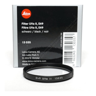 [กรุงเทพส่งด่วนใน 1 ชั่วโมง]         NEW LEICA E49 UVA II 13035 BLACK UV FILTER 49MM