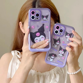 ❤️ส่งของขวัญ❤️  เคสไอโฟน 11 12 13 14 Pro Max การ์ตูน น่ารัก กราฟฟิตี kuromi ฤดูร้อน รุ่นคู่ Case for iPhone ป้องกันการตก