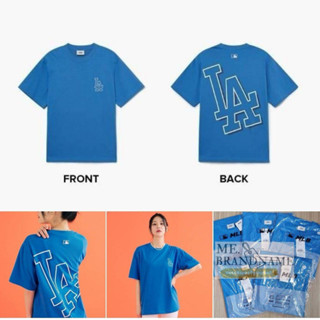 ของแท้ 💯% MLB Basic Mega Logo Over Fit T-Shirts เสื้อยืดสีน้ำเงิน logo LA 💙💙