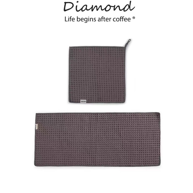 Diamond Coffee ผ้าทำความสะอาดอุปกรณ์กาแฟ ผ้าริสต้า ลายวาฟเฟิล แบบให้เลือก เคาน์เตอร์บาร์ ผ้าขนหนูบาร์ ผ้าทำความสะอาด