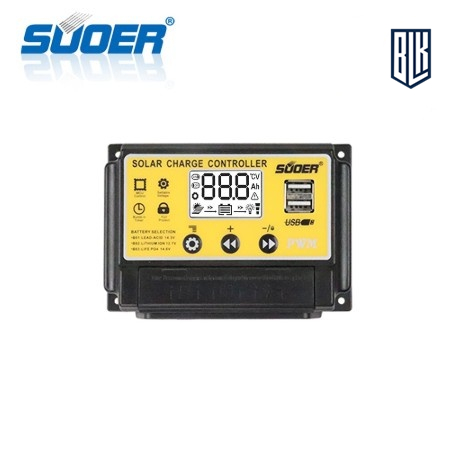 SUOER ST S1230  โซล่าร์ชาร์จเจอร์ PWM 30A SUOER (ST-S1230 )เล็ก
