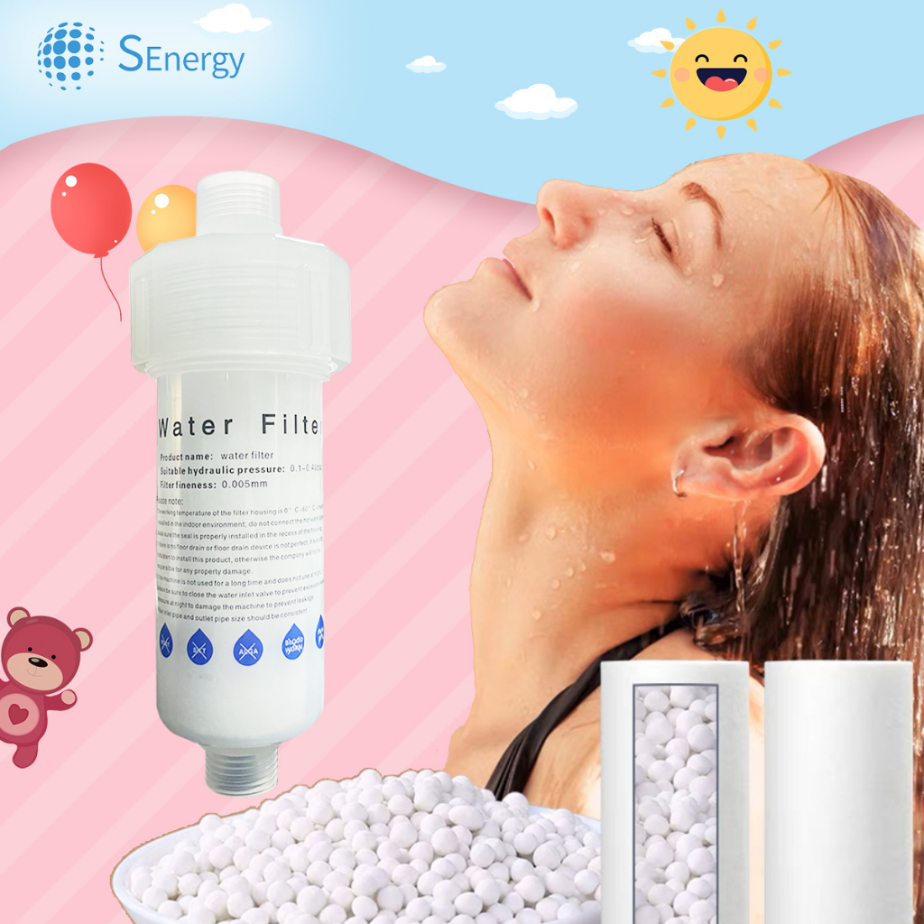 Plus Shower Filter ที่กรองน้ำฝักบัวคนเป็นสิว ผิวแพ้ง่าย แพ้น้ำ แพ้คลอรีน PP + Activated Carbon – โปรปัง