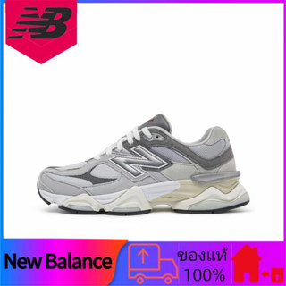 ของแท้ 100% New Balance NB 9060 "rain cloud" รองเท้ากีฬาน้ำหนักเบาแบบสบาย ๆ ดูดซับแรงกระแทกต่ำ unisex สีเทาอ่อน