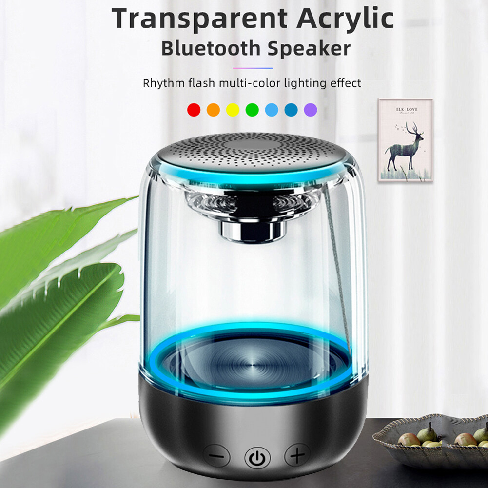 PG- C7 1000mAh ลำโพงไร้สายแบบพกพา เสียง 6D ไฟเปลี่ยนสีได้ ซับวูฟเฟอร์ ลำโพงบลูทูธไร้สาย การ์ดรองรับบ