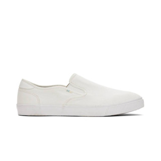 TOMS รองเท้าลำลองผู้ชาย สลิปออน รุ่น Baja White Canvas (CB) รองเท้าลิขสิทธิ์แท้