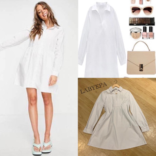 Stradivarius Oversized Poplin Shirt Dress