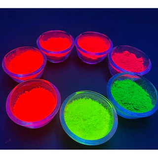 สีสะท้อนแสง (Fluorescent pigment) สีฝุ่น สีผง 5-25กรัม ใช้ผสมในงานศิลปะ งานเรซิ่น งานเทียน งานสีน้ำ งานDIYมีเก็บปลายทาง