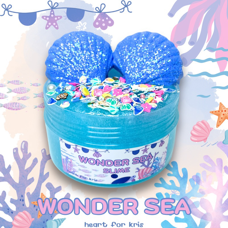 สไลม์ ทะเล Wonder Sea เบสมุก กลิ่นบลูเบอรี่
