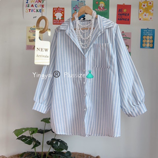 Zara Shirt 🩵❄️✨เสื้อเชิ้ต oversize  รุ่นคุณแอนสาวอวบ