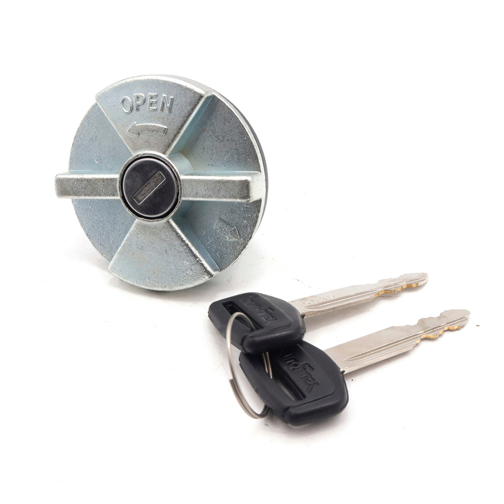 ฝาถังน้ำมันชุบเงิน + ลูกกุญแจ โตโยต้า แลนด์ครุยเซอร์ J40 J50 J60 J70 Toyota Land Cruiser BJ FJ HJ ปี