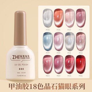 สีเจลลูกแก้ว15ML 3D สีออโรร่า รหัสสี#55-#72 สีแคทอายรุ่นใหม่ล่าสุด 2022 สีเจล​ทาเล็บ​ต้องใช้เครื่องอบ