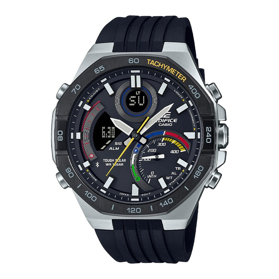 Casio Edifice นาฬิกาข้อมือผู้ชาย สายเรซิ่น รุ่น ECB-950MP-1A / สีดำ