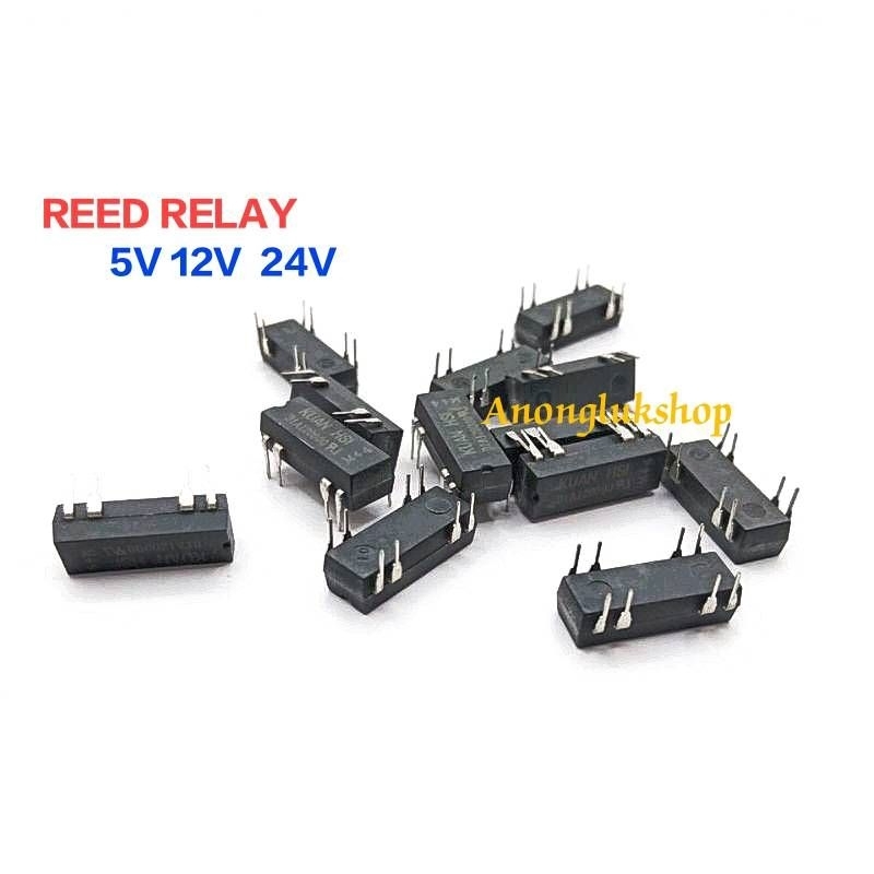 1ตัว 👉👉D1A050000 D1A120000 D1A240000 หรีดรีเลย์ Reed Relay 1Contact 8ขา มี 5VDC 12VDC 24VDC