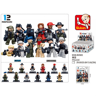 ProudNada Toys ตัวต่อ ฟิกเกอร์ ตำรวจ 12 ตัว SLUBAN POLICE 12 MINIFIGURES M38-B0583