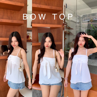 Bow top เสื้อสายเดี่ยวสไตล์คุณหนู สายหวาน มีโบว์ด้านหน้าเพิ่มความน่ารัก