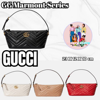 กุชชี่ Gucci GG Marmont Series กระเป๋าสะพายไหล่ Matelassé/กระเป๋าสุภาพสตรี/กระเป๋าสะพายข้าง