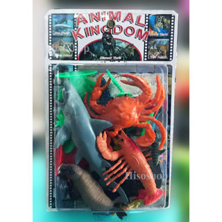 Animal kingdomโมเดลปลาทะเล โมเดลสัตว์น้ำ มีสัตว์หลายชนิด เช่น ปลาฉลาม ปู กุ้ง ผลิตจากวัสดุเกรดเอ เนื้อแน่น สีสันสวยงาม