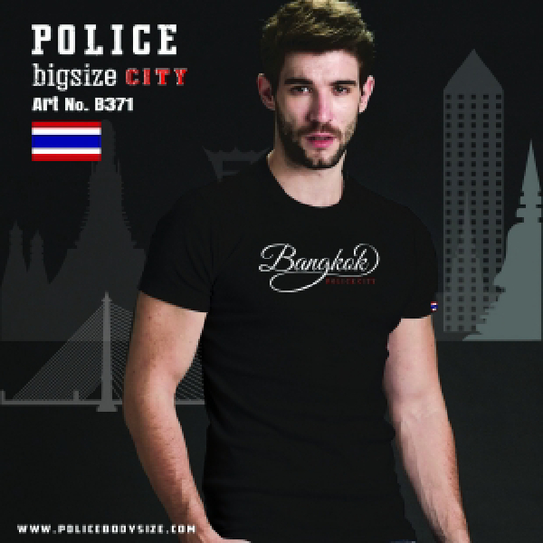 Police เสื้อยืด ลาย Bangkok ทรง slim fit ใส่ได้ทั้งผู้หญิง/ชาย (F560,B371,X107) — صورة 3
