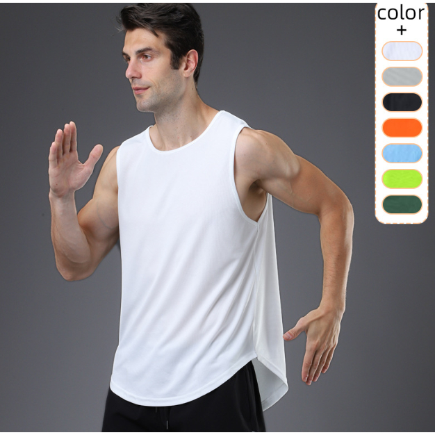 เสื้อกล้ามผู้ชาย ผ้านุ่ม​ โปร่งสบาย แฟชั่นเท่ๆ​ (พร้อมส่ง) รุ่น 072