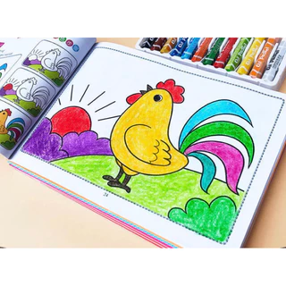 สมุดระบายสี วาดภาพระบายสี ระบายสีเด็ก เสริมพัฒนาการเด็ก ศิลปะสำหรับเด็ก ของเล่น ระบายสีเด็กอนุบาล