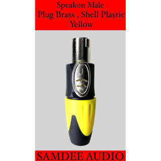 Speak on Male Plug Brass , Shell Plastic Yellow