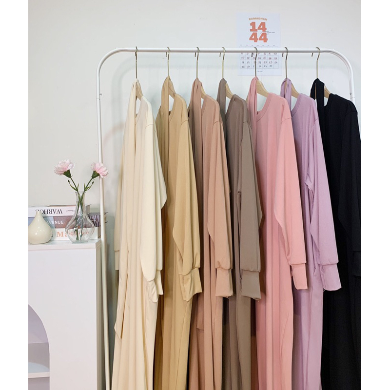 ชุดเดรสผ้าร่องเล็กไม่ต้องรีดclothesupแถมสาย