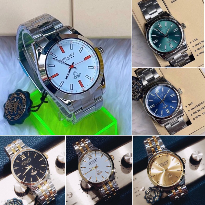 💥Amarica Eagle (ชื่อใหม่Grand Eagle) นาฬิกาแท้กันน้ำ
